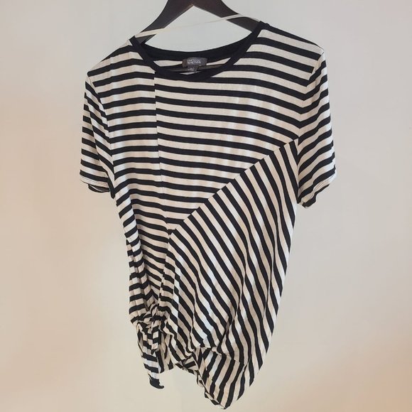Kenneth Cole Women's Striped T-Shirt - Picture 1 of 4